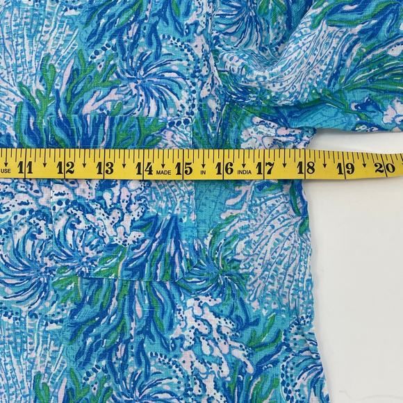 Lilly Pulitzer Seaview Swimsuit/Beach Cover, NWOT, 100% Linen, Sz. XS Resort - Picture 7 of 8